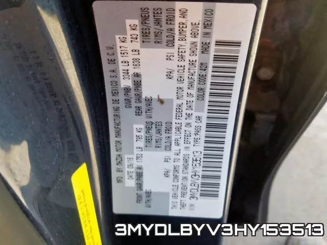 3MYDLBYV3HY153513 фото 2