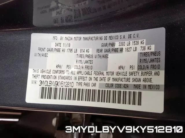 3MYDLBYV9KY512810 фото 2