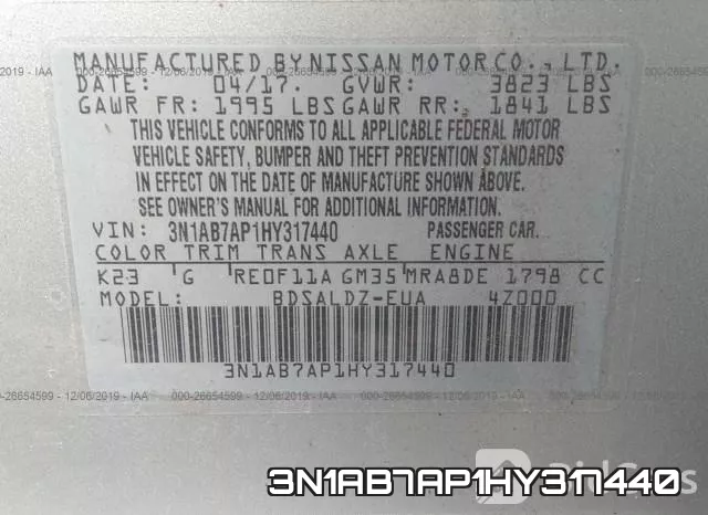 3N1AB7AP1HY317440 фото 10