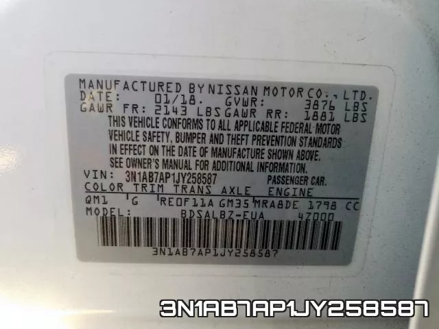3N1AB7AP1JY258587 фото 2