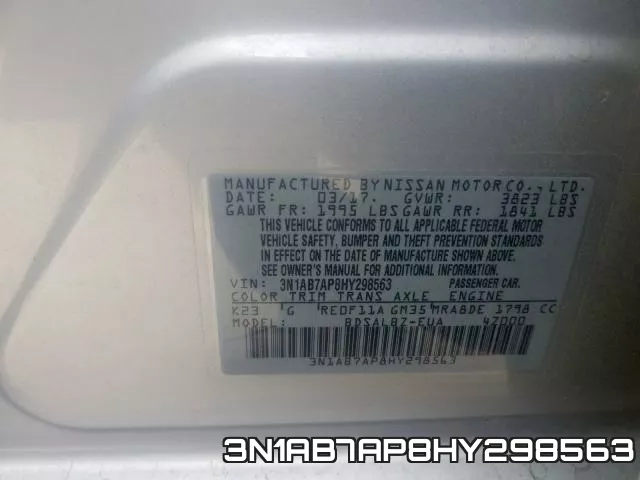 3N1AB7AP8HY298563 фото 2