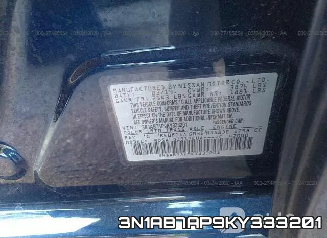 3N1AB7AP9KY333201 фото 10