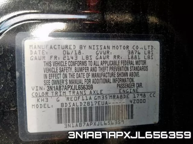 3N1AB7APXJL656359 фото 2