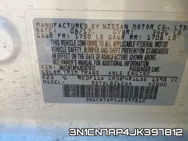 3N1CN7AP4JK397812 фото 2