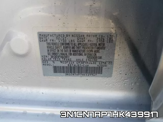 3N1CN7AP7HK439917 фото 2