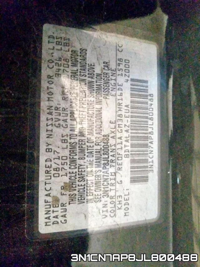 3N1CN7AP8JL800488 фото 2
