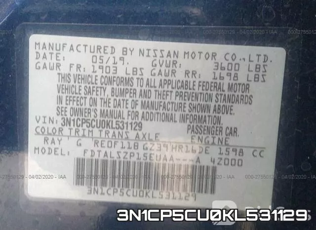3N1CP5CU0KL531129 фото 10