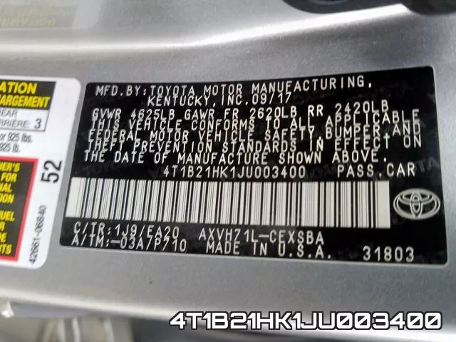 4T1B21HK1JU003400 фото 2