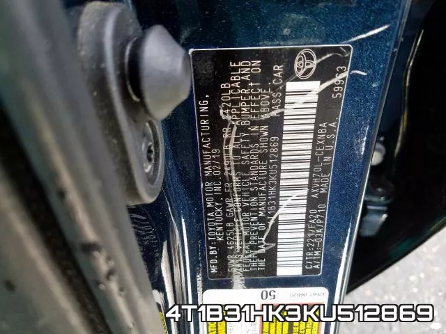 4T1B31HK3KU512869 фото 2