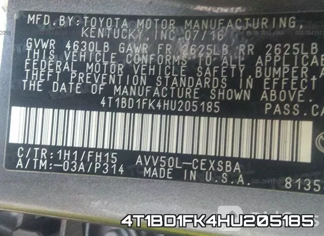 4T1BD1FK4HU205185 фото 10