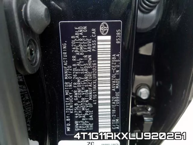4T1G11AKXLU920261 фото 2