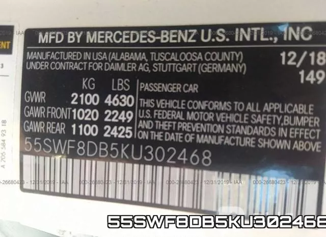 55SWF8DB5KU302468 фото 10