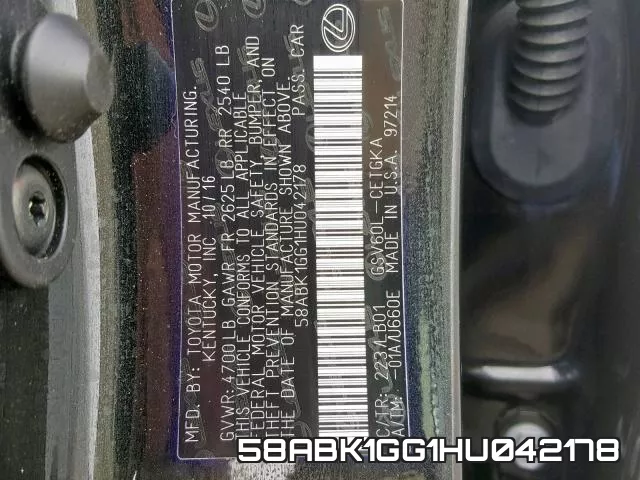 58ABK1GG1HU042178 фото 2