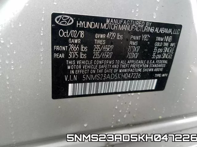 5NMS23AD5KH047226 фото 2