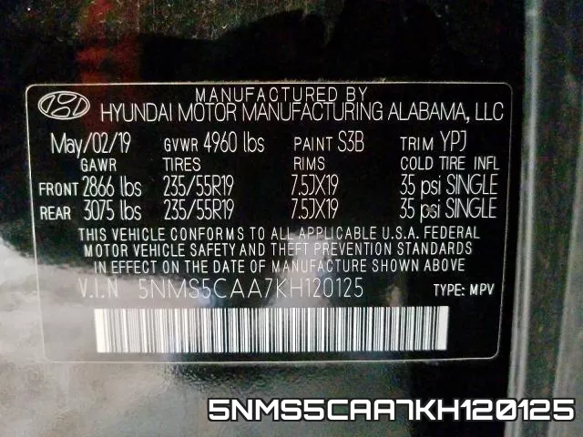 5NMS5CAA7KH120125 фото 2