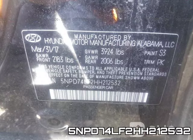 5NPD74LF2HH212532 фото 10
