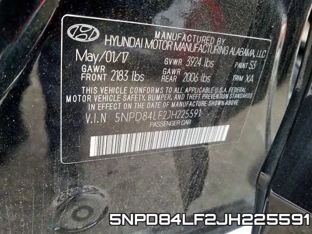 5NPD84LF2JH225591 фото 2