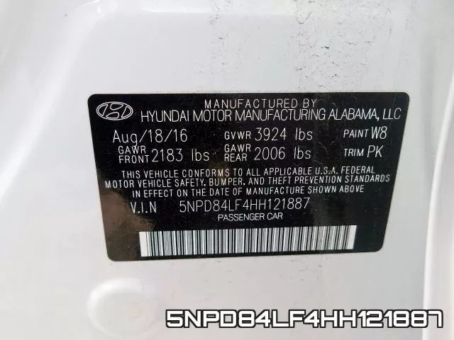 5NPD84LF4HH121887 фото 2