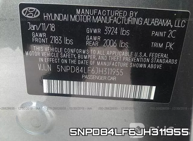 5NPD84LF6JH311955 фото 10