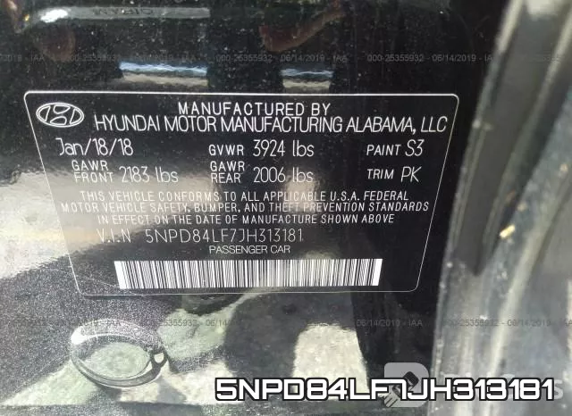 5NPD84LF7JH313181 фото 10