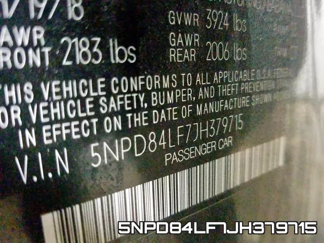 5NPD84LF7JH379715 фото 2