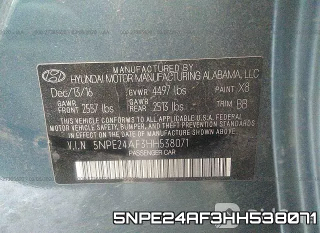 5NPE24AF3HH538071 фото 10