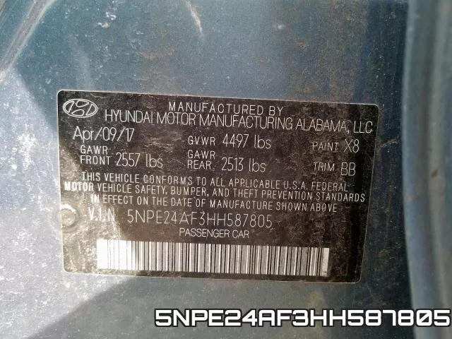 5NPE24AF3HH587805 фото 2