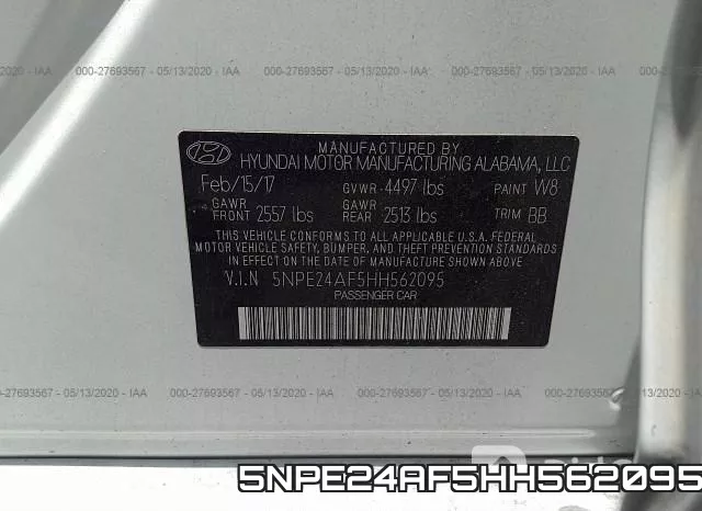 5NPE24AF5HH562095 фото 10