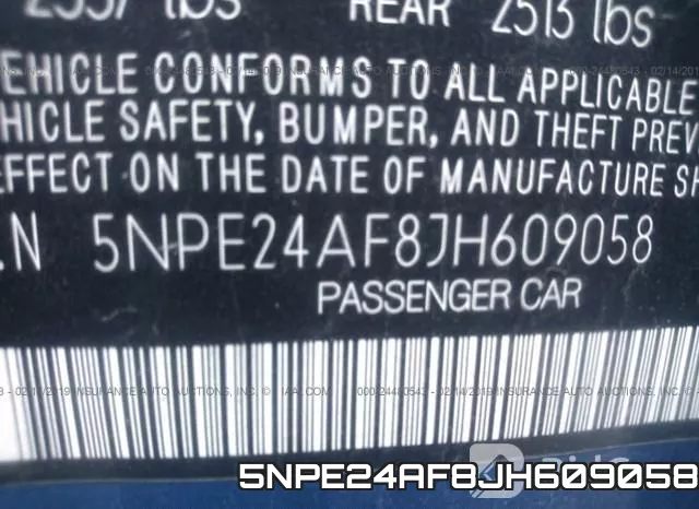 5NPE24AF8JH609058 фото 10