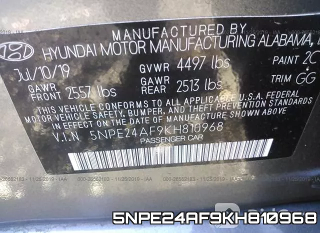 5NPE24AF9KH810968 фото 10