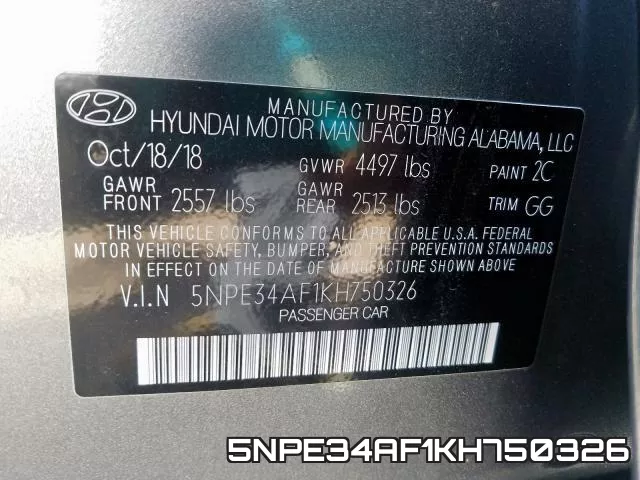 5NPE34AF1KH750326 фото 2