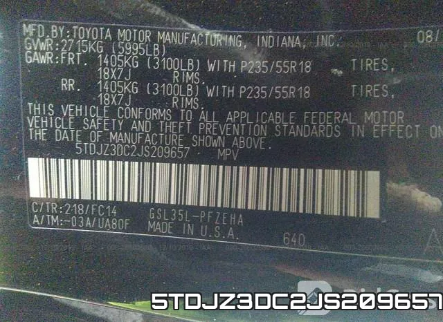 5TDJZ3DC2JS209657 фото 10