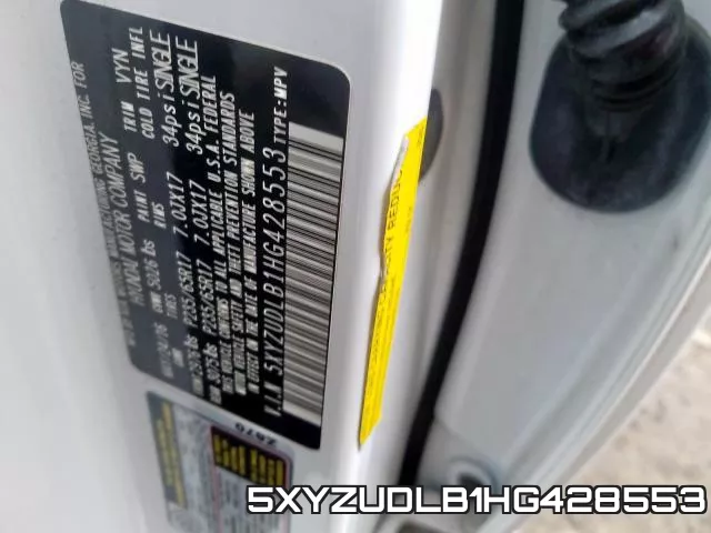 5XYZUDLB1HG428553 фото 2