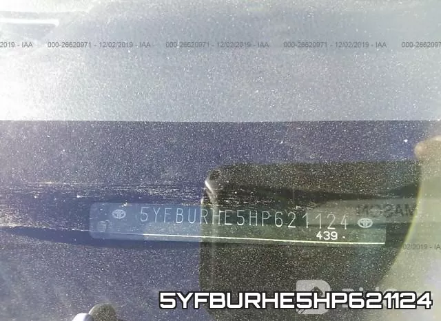 5YFBURHE5HP621124 фото 10