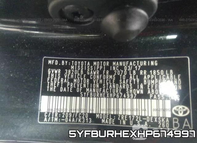 5YFBURHEXHP674997 фото 10