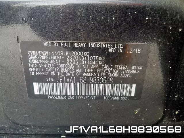 JF1VA1L68H9830568 фото 2