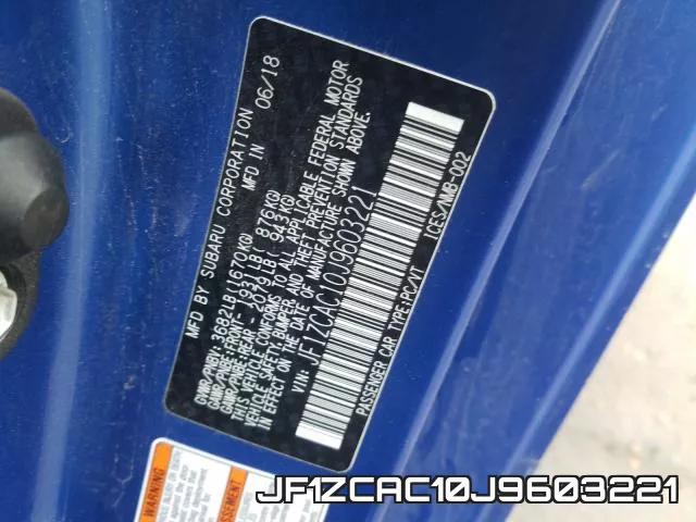 JF1ZCAC10J9603221 фото 2
