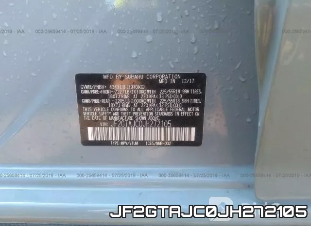 JF2GTAJC0JH272105 фото 10