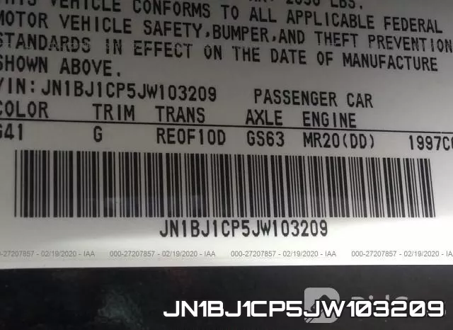 JN1BJ1CP5JW103209 фото 9