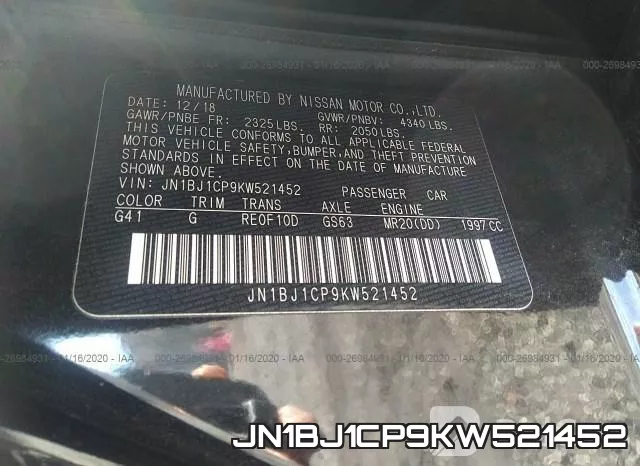 JN1BJ1CP9KW521452 фото 10