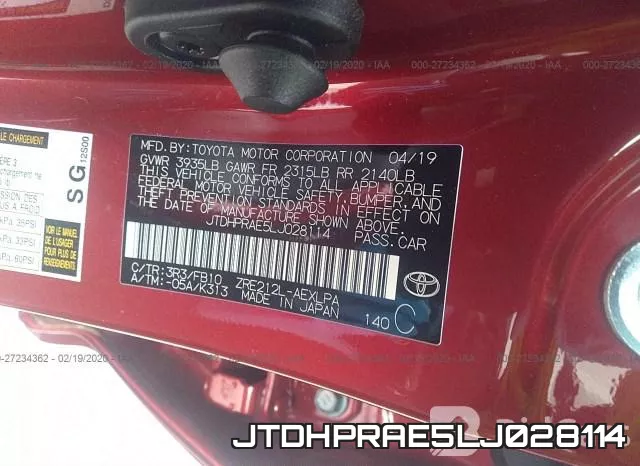 JTDHPRAE5LJ028114 фото 10