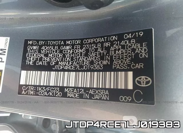 JTDP4RCE7LJ019383 фото 10