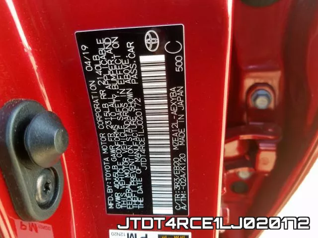 JTDT4RCE1LJ020172 фото 2