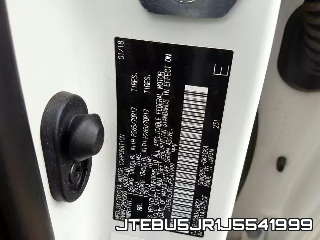 JTEBU5JR1J5541999 фото 2