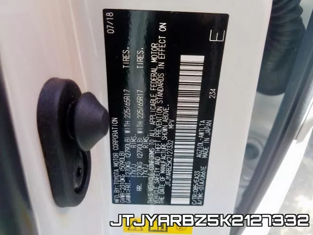 JTJYARBZ5K2127332 фото 2