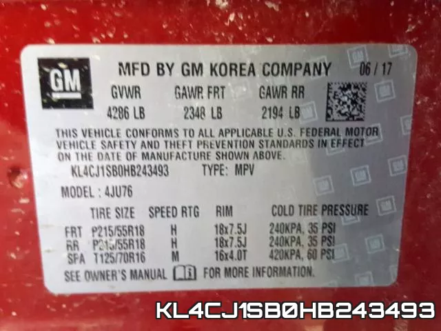 KL4CJ1SB0HB243493 фото 2