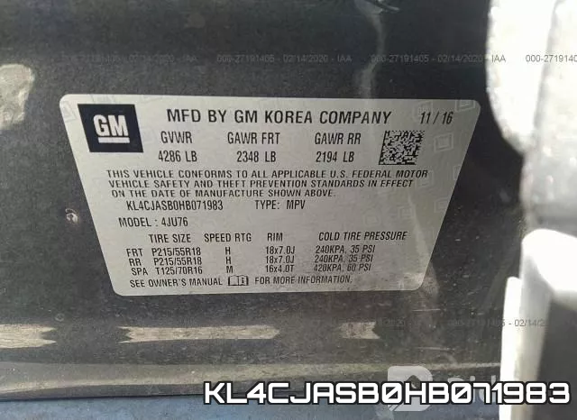 KL4CJASB0HB071983 фото 10