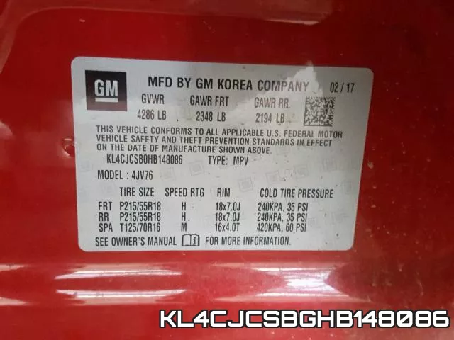 KL4CJCSBGHB148086 фото 2