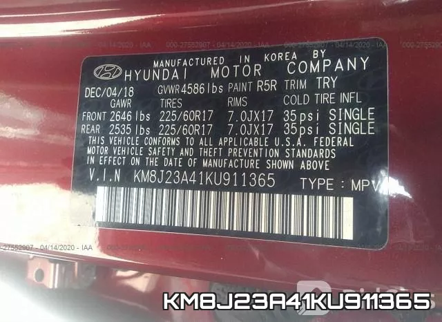 KM8J23A41KU911365 фото 10