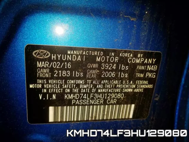 KMHD74LF3HU129080 фото 2